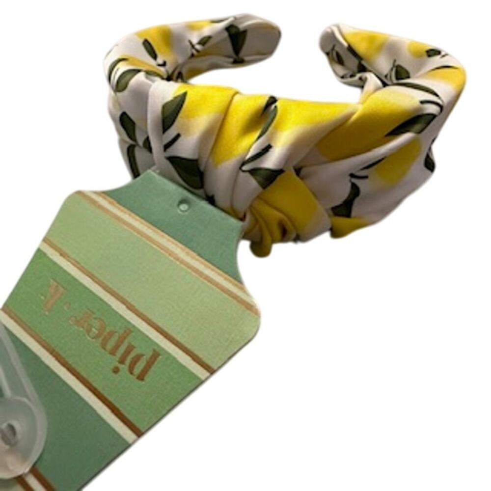 NEW Piper K Satin Lemon Print Headband - Picture 7 of 7